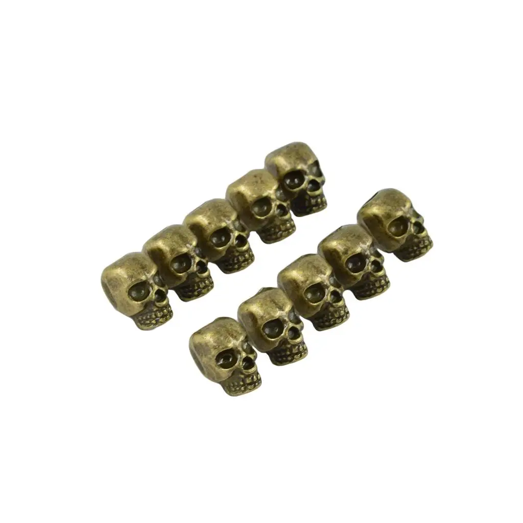 Punk Skull Big Hole Spacer Beads Zinc Alloy Antique Silver for Jewelry DIY and Costume Accessories