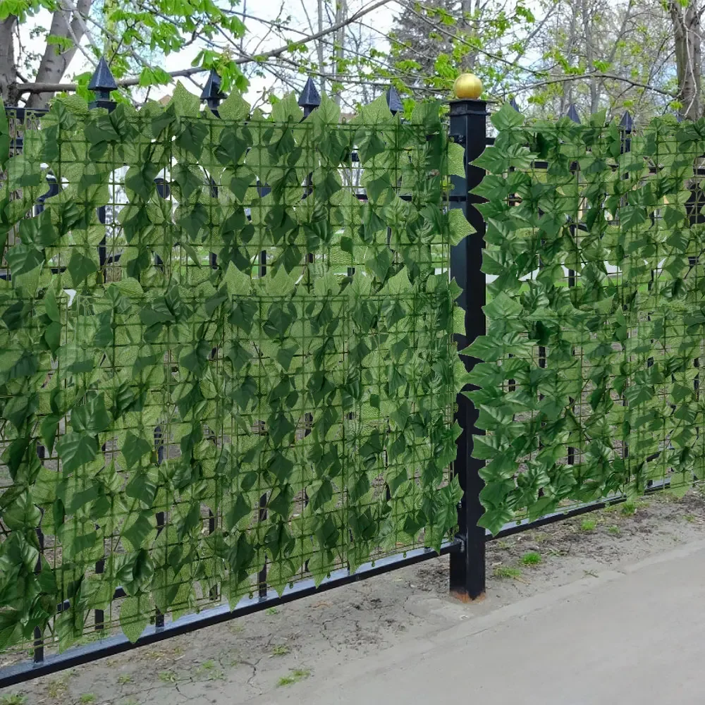 Artificial Green Leaf Fence Ivy Hedge Balcony Privacy Fence Screen for Home Garden Backyard Balcony Fence Decoration NEW