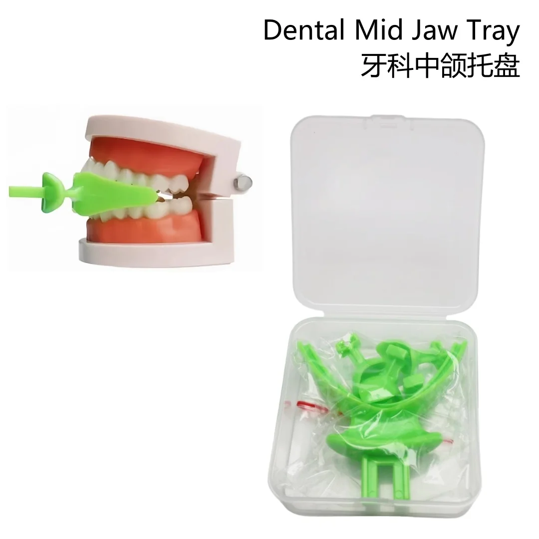 DZK 7Pcs/set Dental Centric Impression Trays BPS Bite Registration Tray Denture Repair Occlusal Record Articulator Facebow