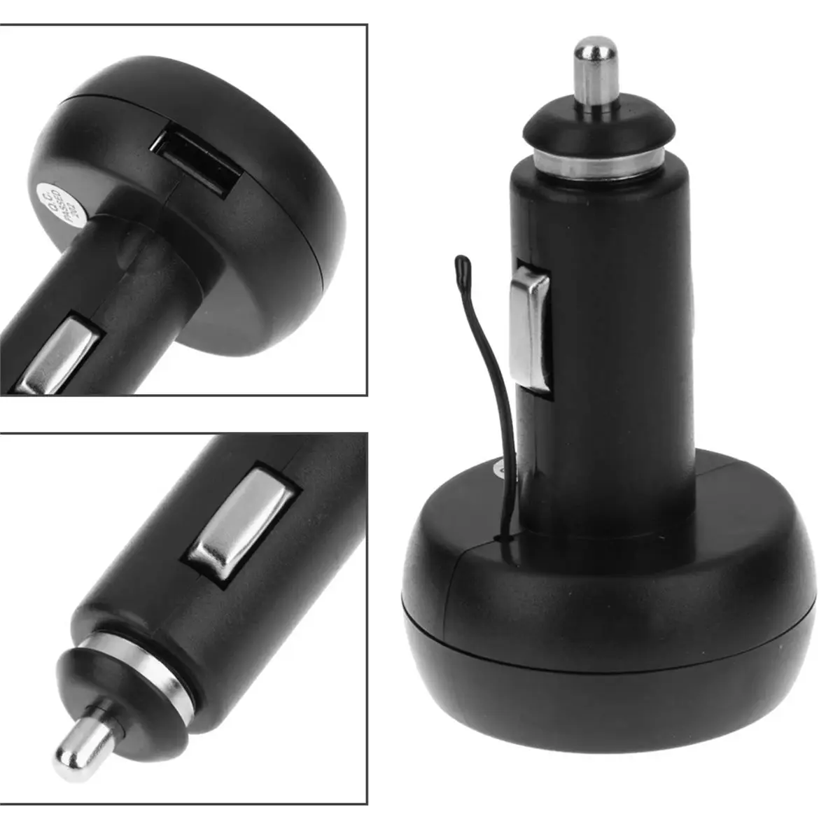 AA25 Car Voltmeter Tester 3in1 Digital Voltmeter Thermometer LED Display 12/24V 2.1A Lighter USB Car Charger