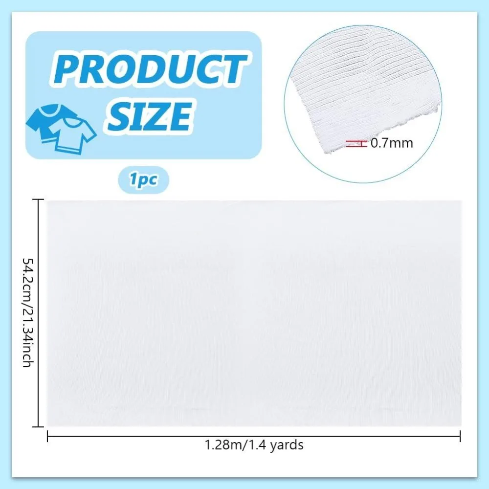 White Ribbing Fabric for Cuffs Elastic Rib Knit Fabrics Waistband Ribbed Fabrics Stretchy Fabric for Collar Sewing Neckband