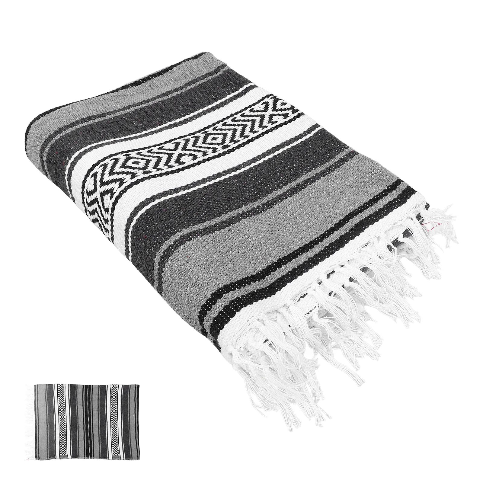 

Jacquard Yoga Mat Sofa Blanket Blended Cape Blankets Camping Mexican Woven Work