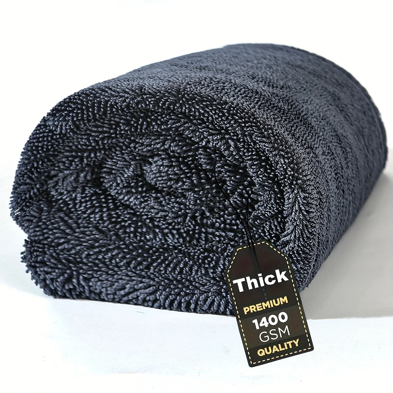 Toalla de secado para coche de microfibra XXL, 1400GSM, 1/2 Uds., paño grande de bucle trenzado de doble cara, Ultra absorbente, de secado rápido, sin rayas