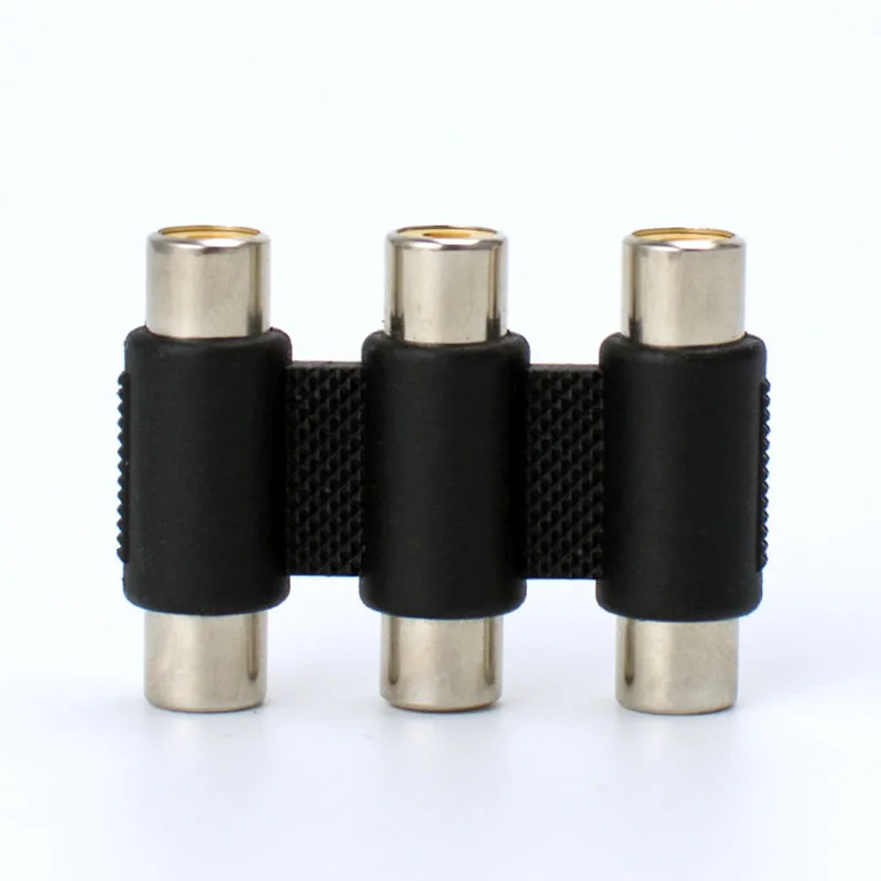 1PCS Audio Video 2 Rca 3 rca female to RCA 2rca 3rca female straight Converter AV Coupler Connector adapter plug Socket