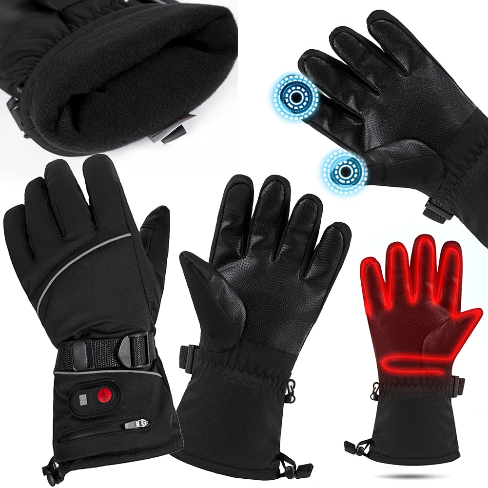 Men Women USB Heated Gloves Heating Gloves Cold Weather Gloves Motorcycle Gloves for Outdoor Cycling Skiing Hiking