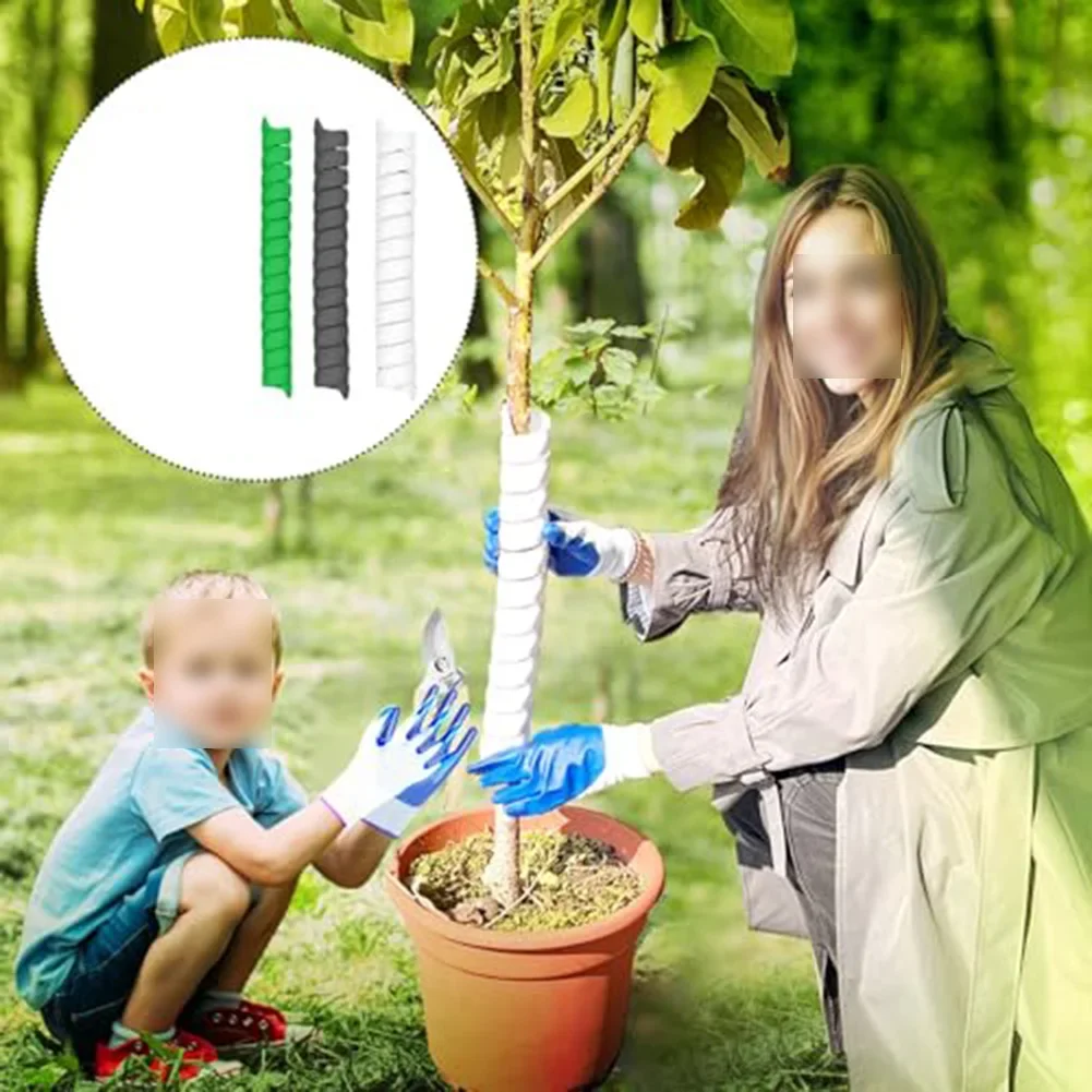 9 Pieces Tree Trunk Protectors Spiral Wraps Plastic Guards that Resist Moisture and Deformation Strong Tree Defense