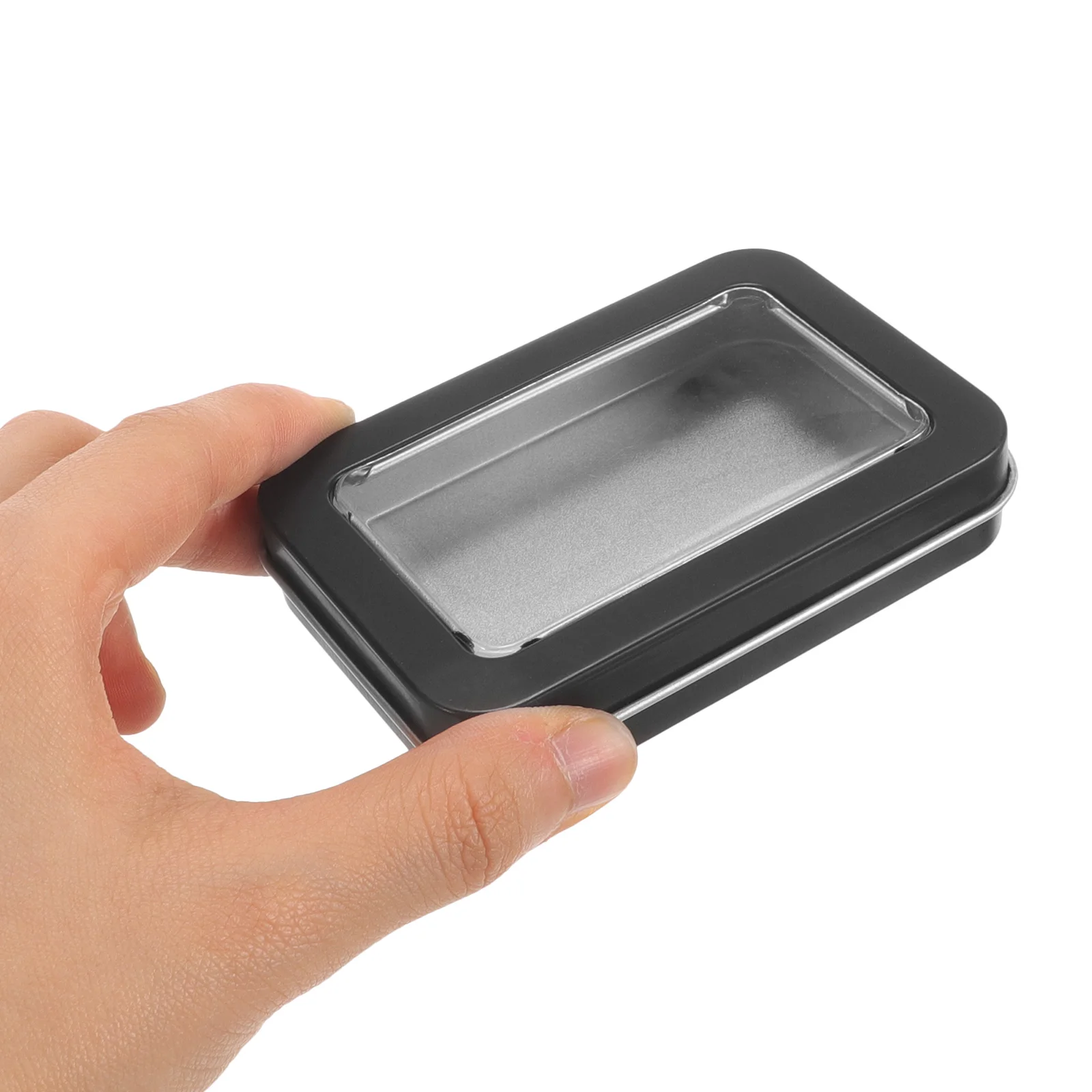 

6Pcs Open Window Tea Leaf Tinplate Storage Boxes Small Rectangular Candy Containers Gift Packaging Retro Decorative Storage Case