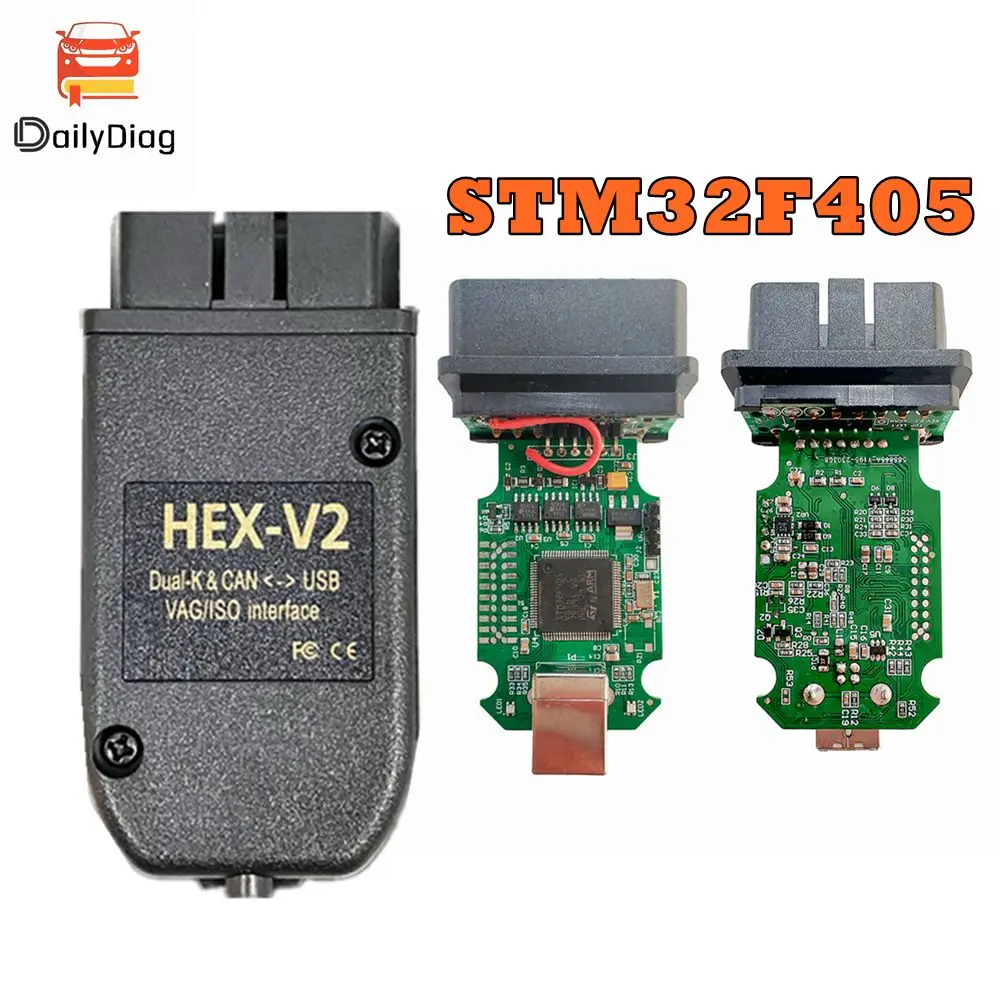 

Newest Original Outer Shell VAG B03-ST Chip STM32F405 23.3.0 Version Update HEX V2 V23.3 1:1 SMT OBD2 Diagnostic Cable K line