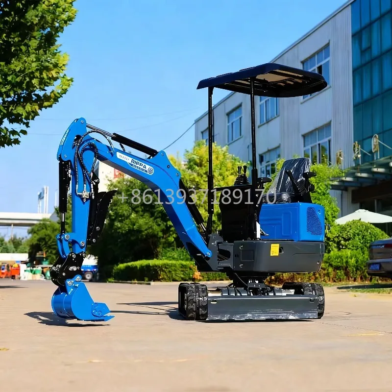 Chinese Compact Small Excavator Mini Excavator Crawler Type Farm 1 Ton Small Excavator Orchard Building Foundation