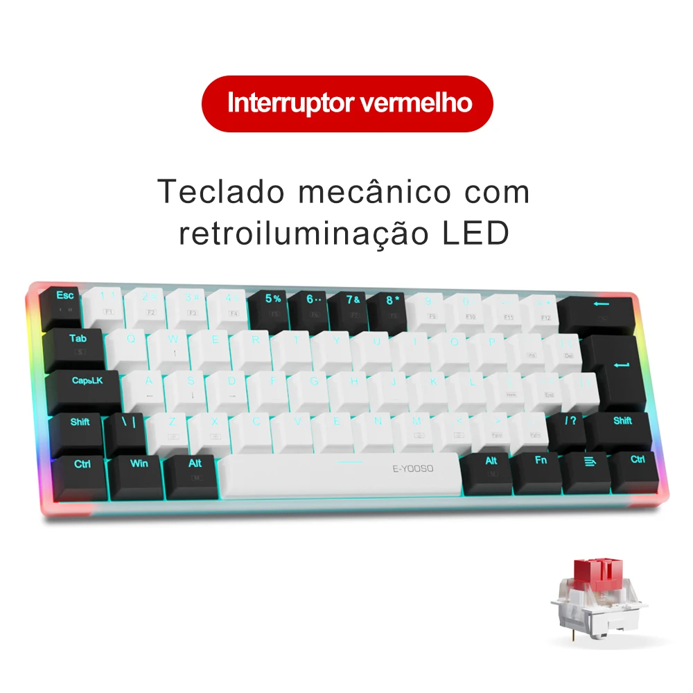 E-YOOSO Z11T USB Wired Mechanical Gaming Keyboard Blue Red Switch