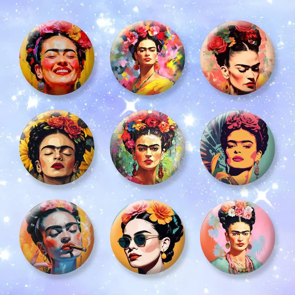 

F-FridaS-S K-KahloES Button Pins Backpack Clothing Decor Brooch Badge Jewelry Gifts for Kids