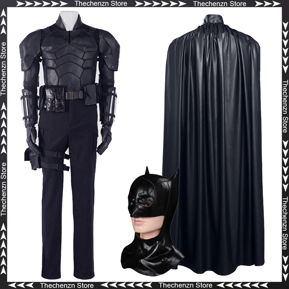 بروس تأثيري واين قناع زي خارقة السراويل عباءة ملابس رجل هالوين حفلة لعب الأدوار الملابس للذكور الكبار موضة جديدة #1