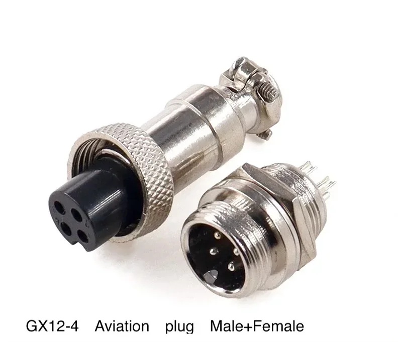 10 مجموعة/وحدة GX12-4P الطيران التوصيل ذكر + أنثى RS765 تصاعد ثقب 12 مللي متر النحاس دبوس