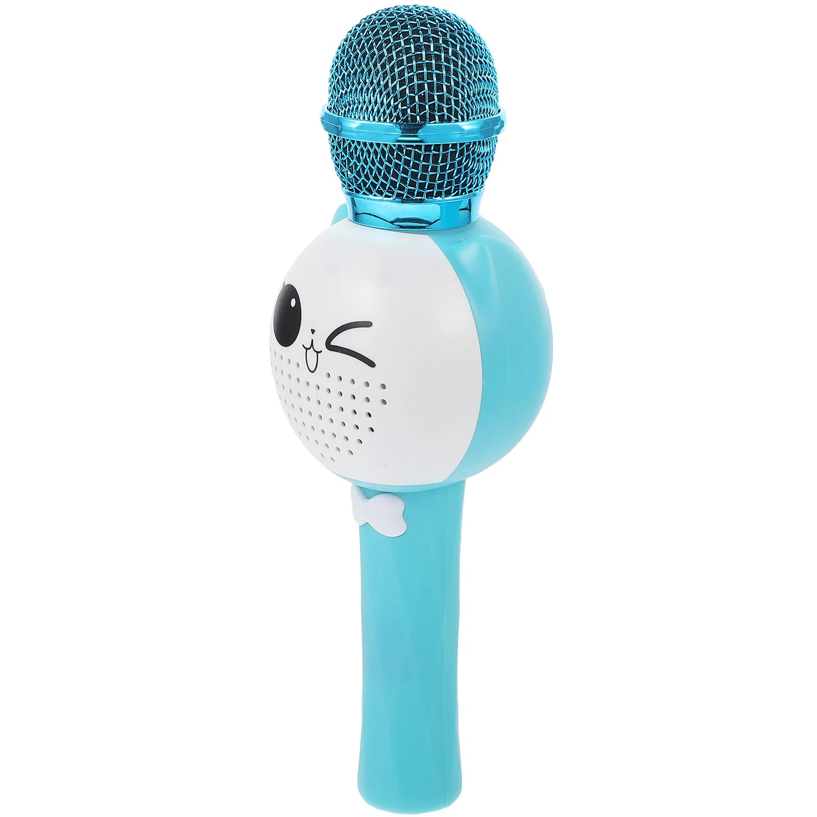 1Set Child Electronic Microphone Colorful Cartoon Simulation Singing Partner Wireless Creative Kids Microphone Early Educational