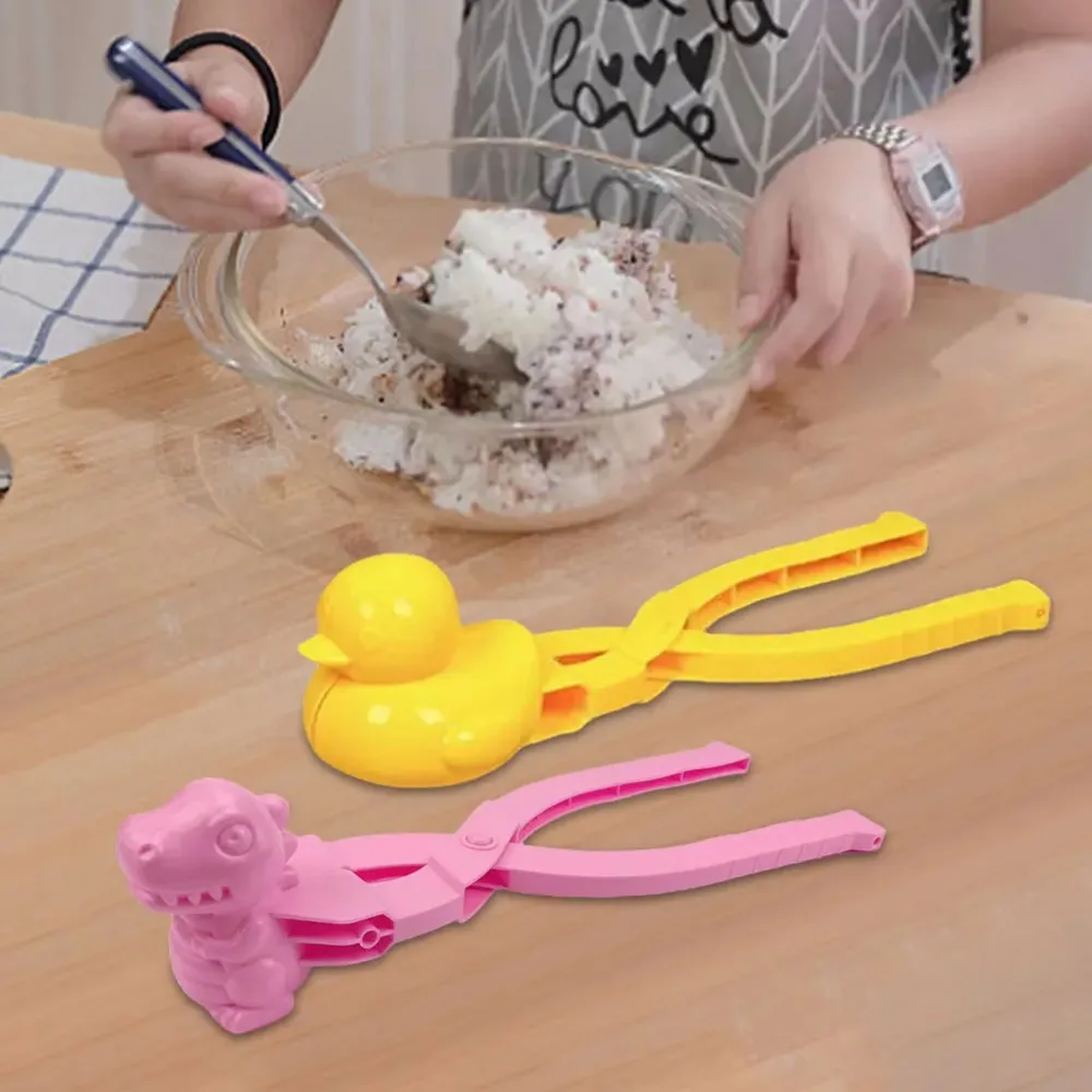 Outdoor Sand Snow Ball Mold Snowball Maker Clip For Kids Adult Heart Snowflake Duck Shape Clip Tongs for DIY Sushi Mold for Kids
