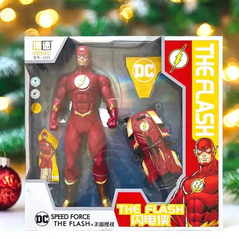 New Justice League Action Figure Dc Flash Batman Superman Model Ornaments Children'S Toys Cartoon Dolls Kids Birthday Toy Gifts