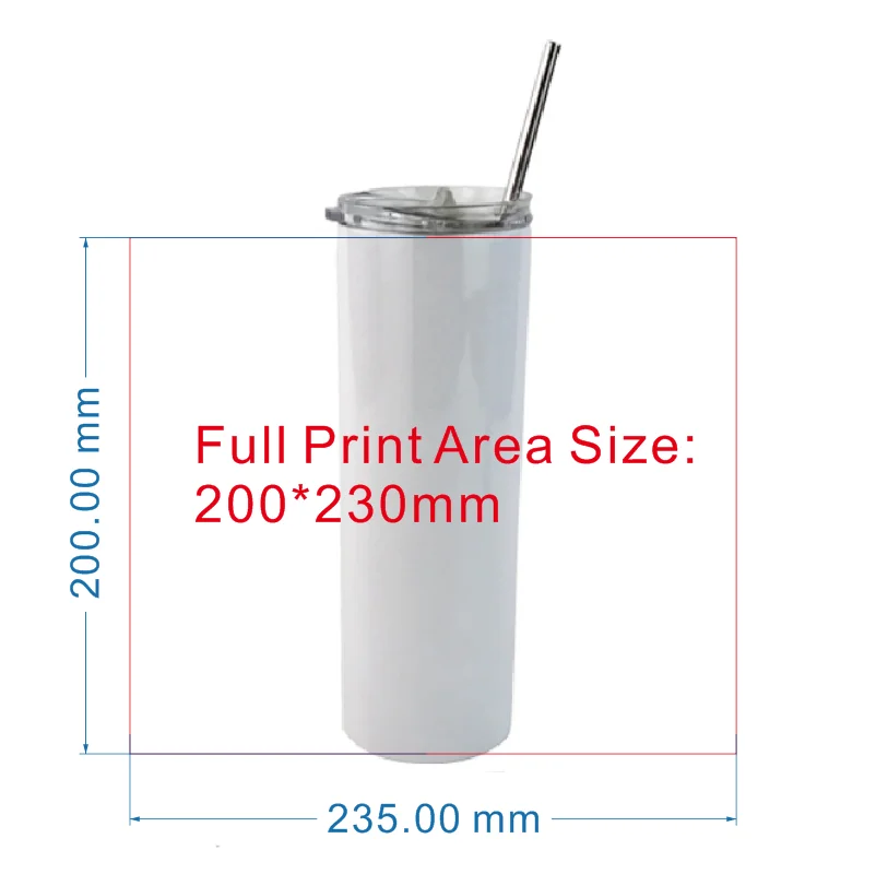 DIY Customized 600ML 20 OZ Tumbler Full Covered Print Your Photo Colorful Pattern LOGO Stainless Steel Summer Juice Thermos Cup