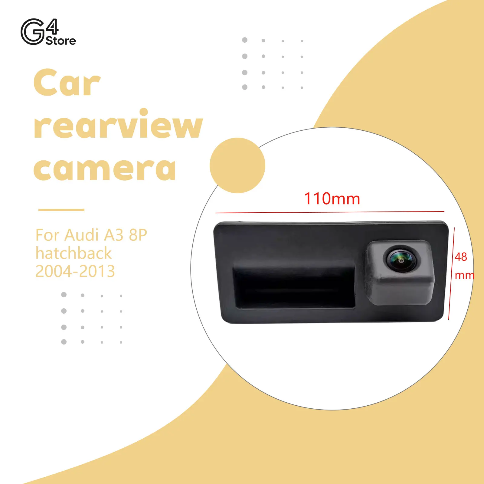 

Car Front Camera Parking View CAM For Audi A3 8P hatchback 2004-13 Wide Angle Fisheye Waterproof 1080P HD Vehicle Backup Camera