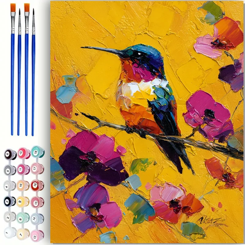 1pc less Set of Fabric Decorations for Adults Featuring Digital Painting, Including 24 Colors of Acrylic Paints And Brushes (Fra