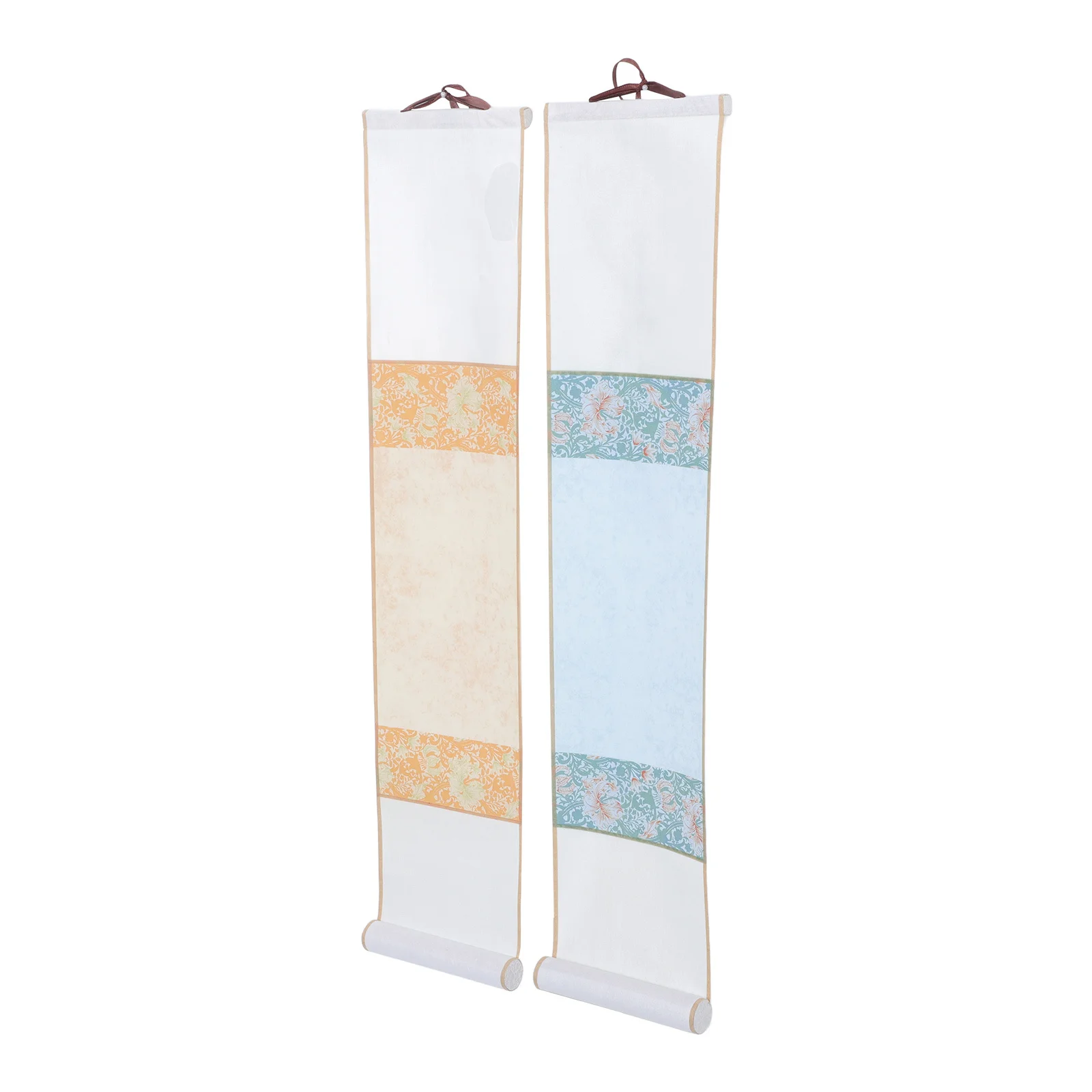 

2Pcs Xuan Paper Roll Blank Chinese Scroll Calligraphy Writing Art Wall Scrolls Portable Showcase Elegant Design