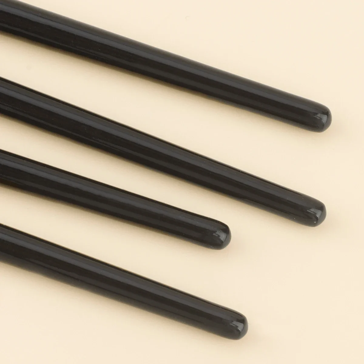 Set da 4 pezzi, pennelli per occhi in crine di cavallo con dettagli fini per ombretto e eyeliner, applicazione di trucco di precisione