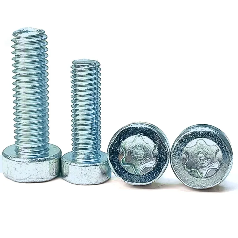 M4 GB2671 Galvanized 8.8 Grade Plum Flute Thin Head Cylindrical Head Screw Low Head Anti-theft Screw ISO14580