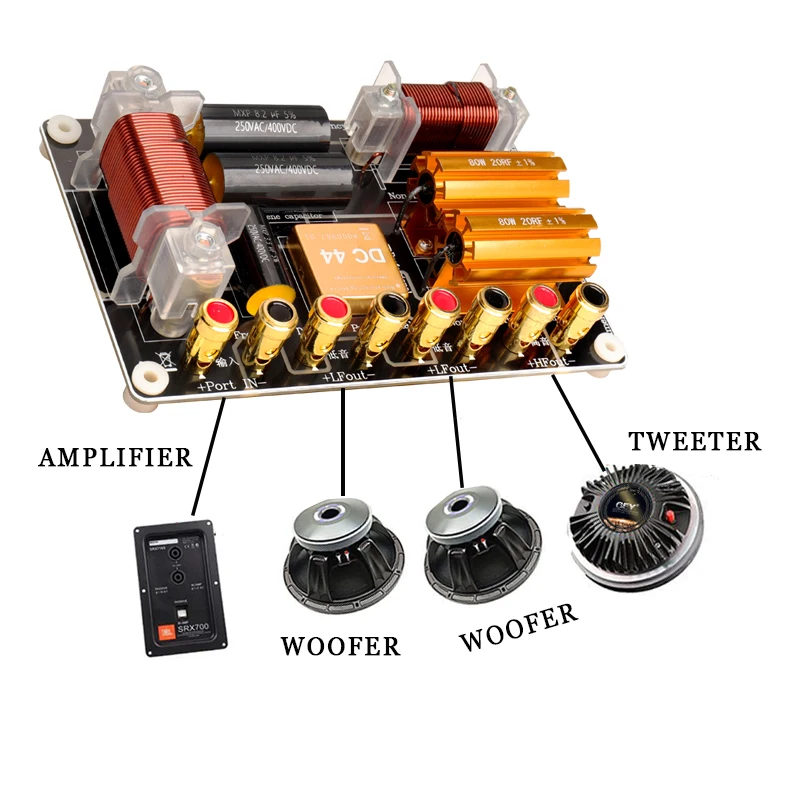 3622/For 10-12 Inch Woofer & 34-51 core tweeter 2 Way 1500W 2
