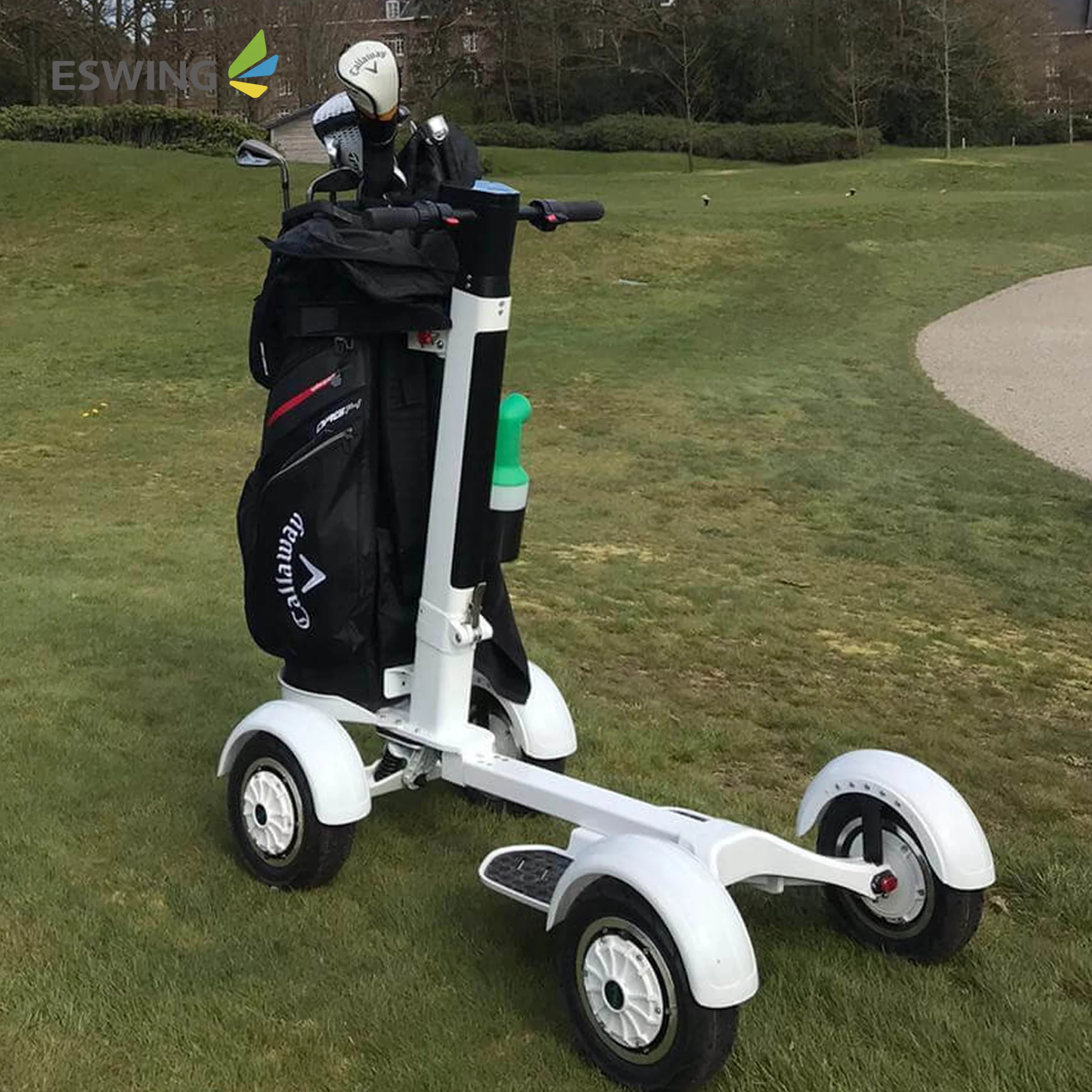 

2024 Game Changer Personal Golf Transport Cart 4-Wheel LED Display Electric Scooter Golf Bag Holder Brushless Motor 2000W 18km/h