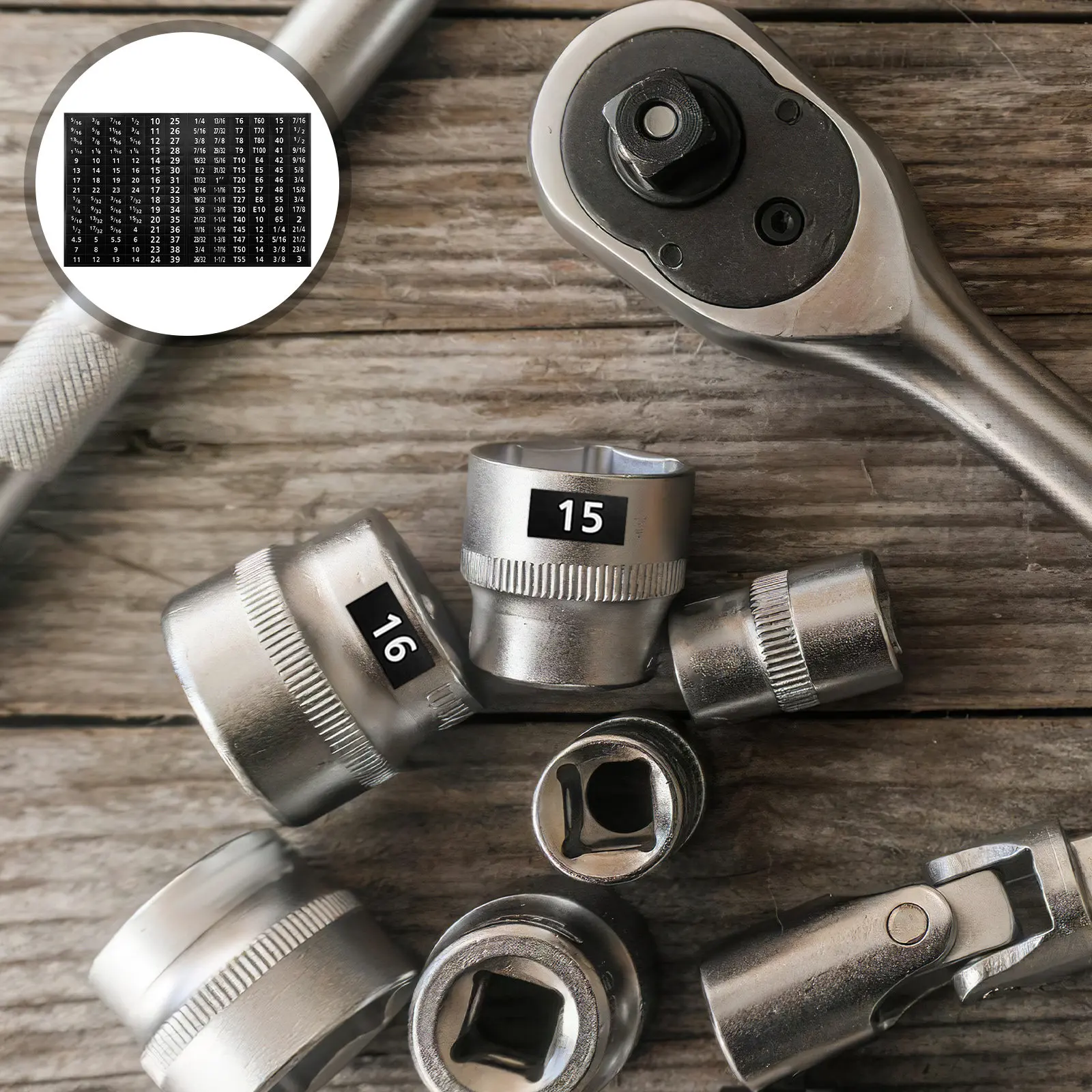 6 Sheet Self Adhesive Socket S - огляд і ціна Workshop Tools Classification