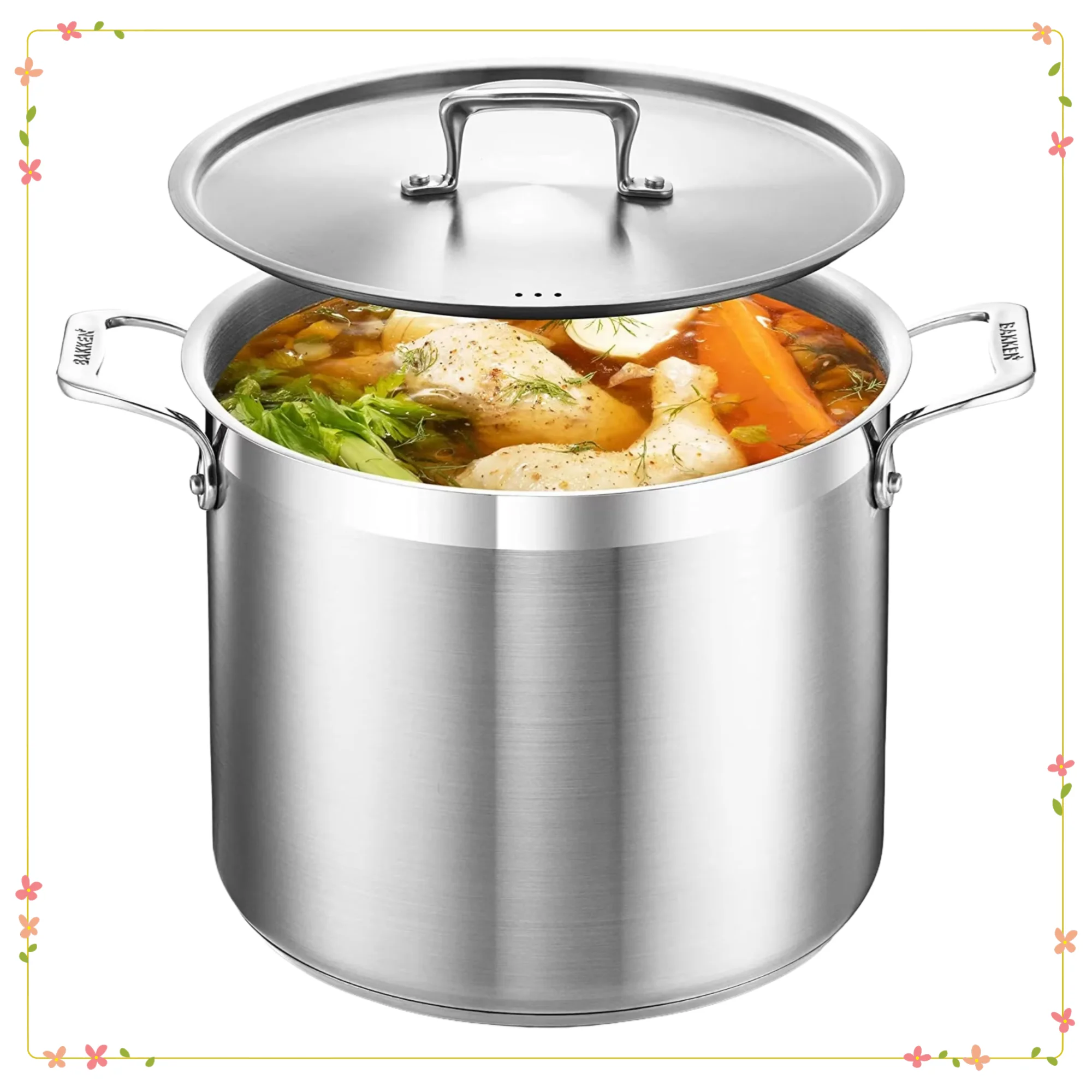 

Кастрюля — 12 литров — Матовая нержавеющая сталь — Прочная индукционная кастрюля с крышкой и заклепками — для супа, морепродуктов, стоков