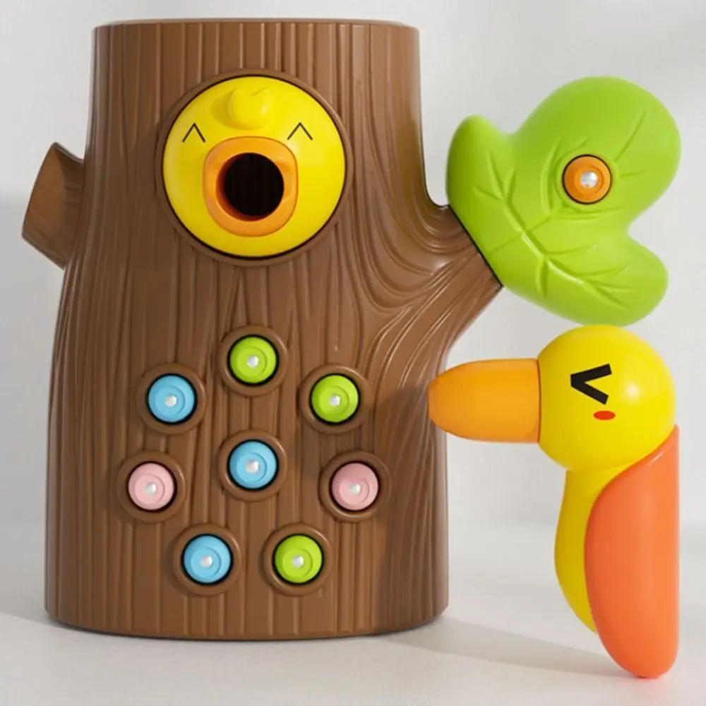 Pica-pau de plástico brinquedos de peixe montessori jogo de alimentação de pássaros pica-pau pegar minhoca brinquedo habilidade motora fina brinquedos jogos magnéticos