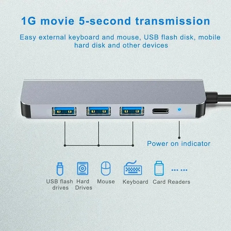 מפצל USB-C חמש באחד עם HDMI, תמונה 5 מתוך 6
