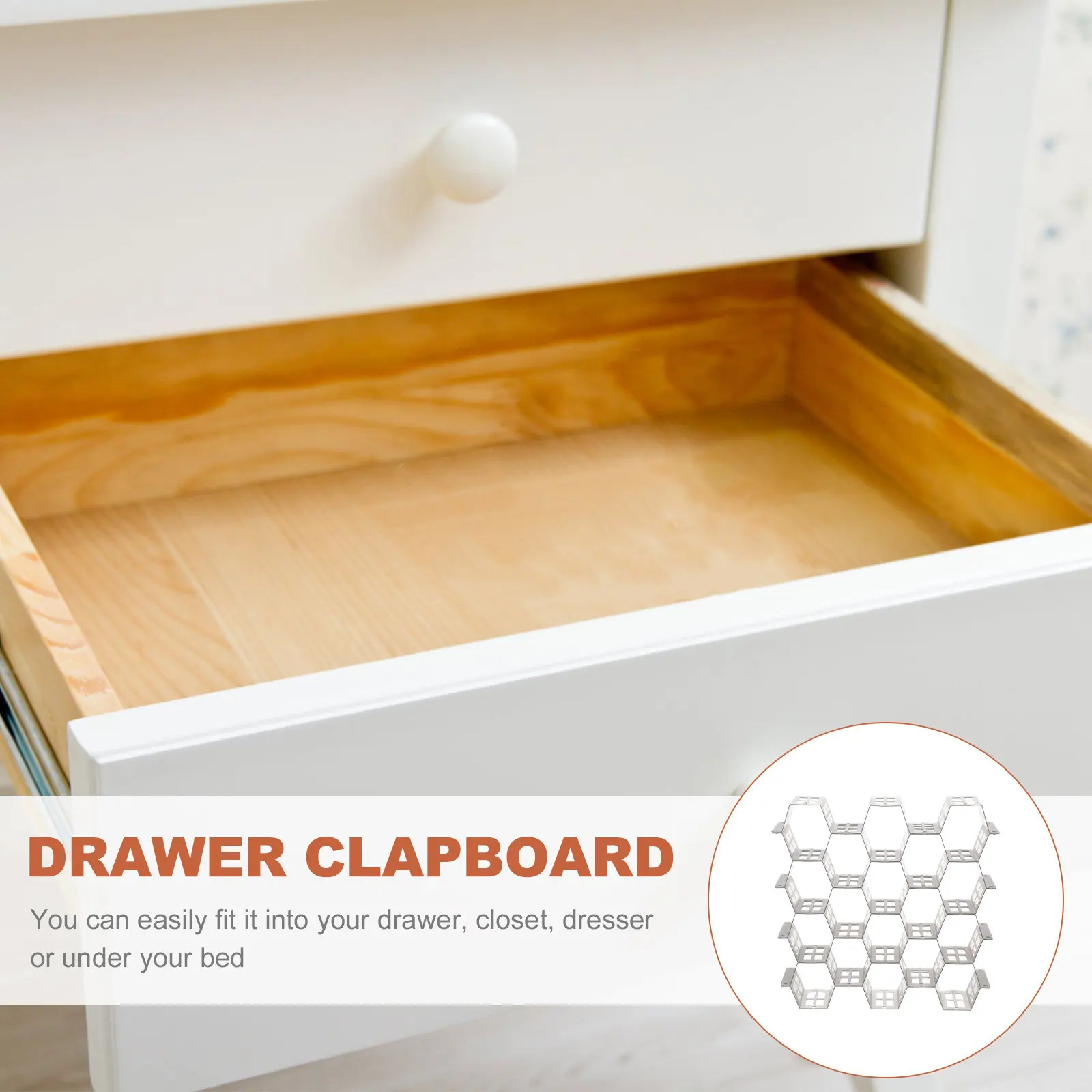 1Set Honeycomb Plastic Drawer Divider Adjustable Grid Storage Organizer for Under Bed Closet Dresser Partition Clapboard