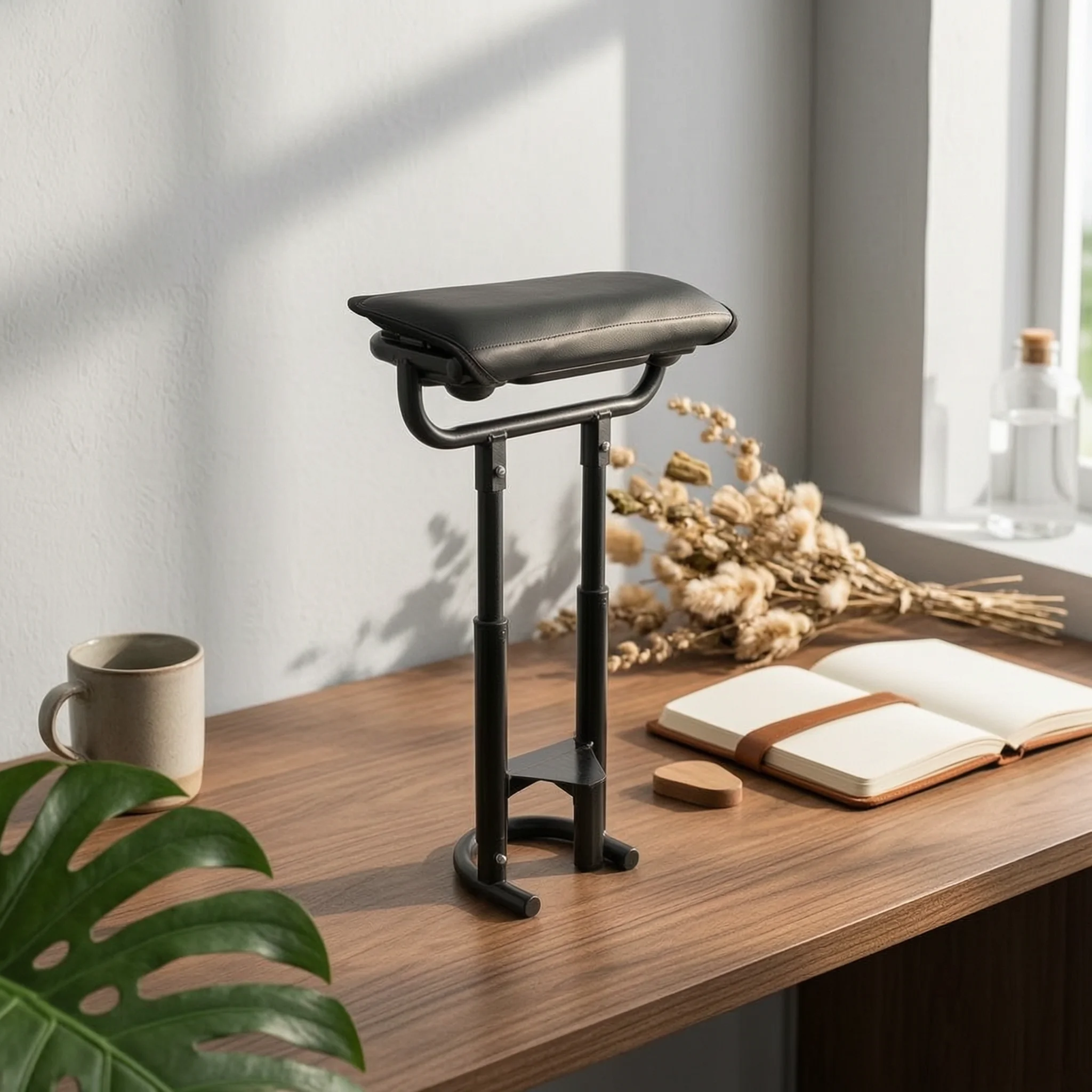 golf-caddy-rest-seat-black-metal-frame-seat-vehicle-seating-curved-cylindrical-easy-to-clean