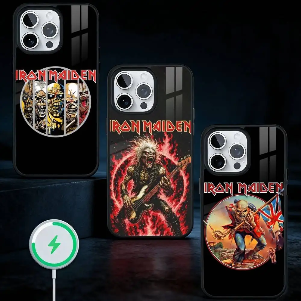 

M-Maidens Band I-Irons Phone Case For iPhone17,16,15,14,13 Plus,Pro Max Magnetic For Magsafe Wireless Charging