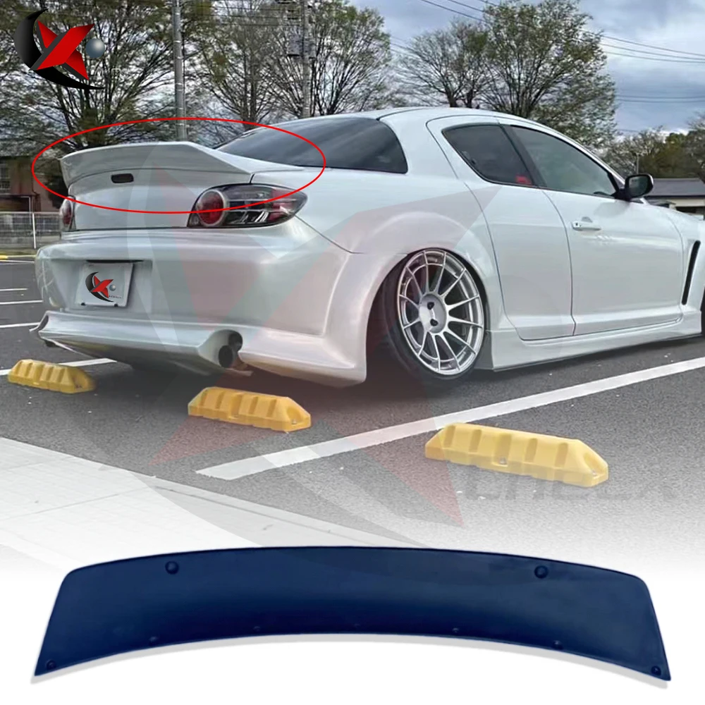 For Mazda Rx8 2004-2011 Se3P JDM Rb Style Rear Duckbill Gloss Black Carbon Fiber Spoiler