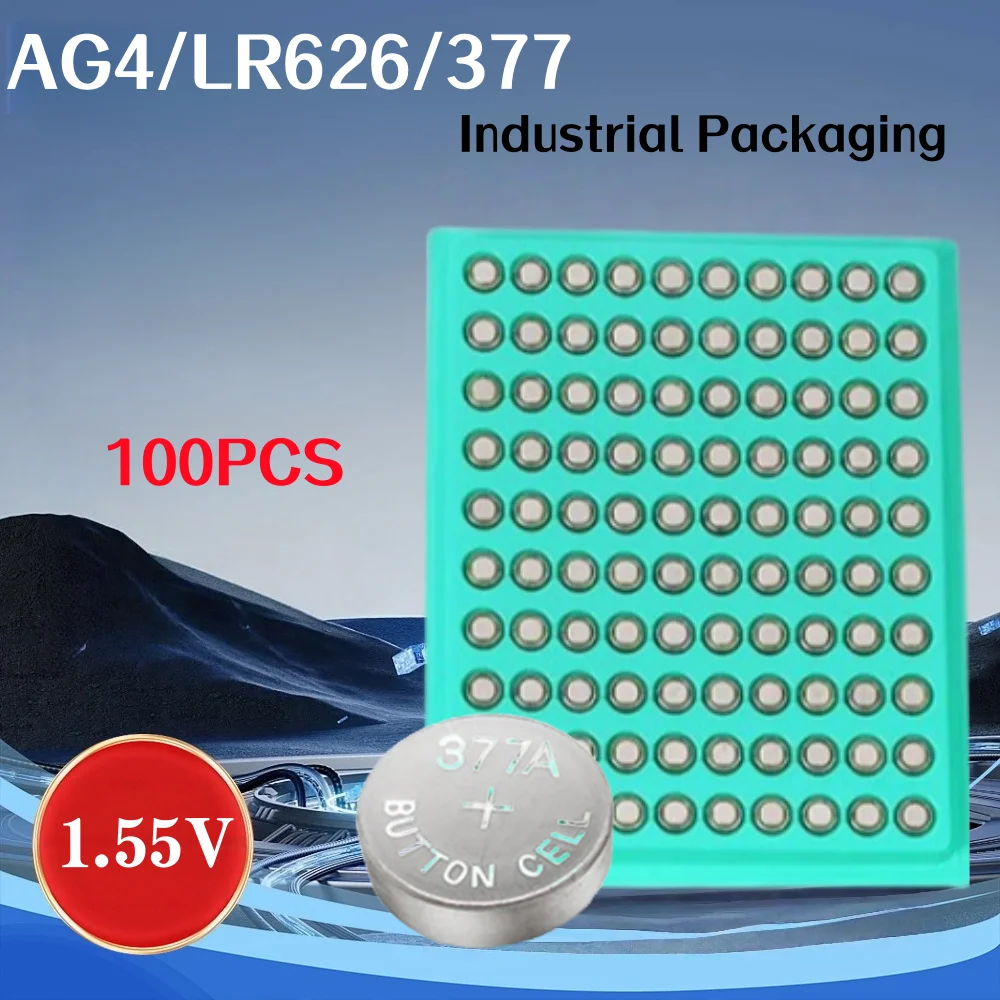 50-100 SZT. Wysokowydajne baterie alkaliczne SR626SW AG4 LR626 377A V377 1,5 V, baterie guzikowe do zegarków, mini latarki i zabawek — zdjęcie produktu 3