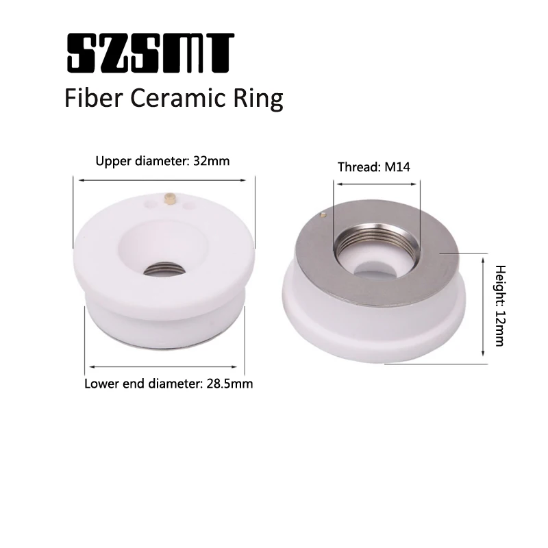 D32mm D28mm الألياف الليزر السيراميك الدائري لآلة القطع بالليزر الألياف
