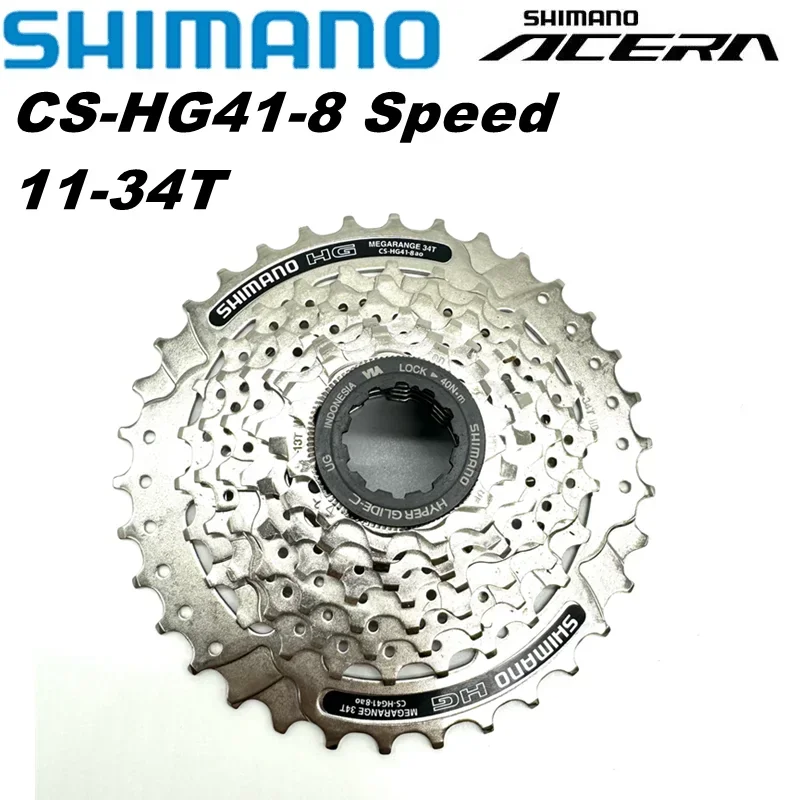 Shimano CS-HG41-8 MTB Mountain Bike Cassette HG41-8 Bicycle Freewheel 8 Speed Flywheel 11-32T Crankset Bicycle