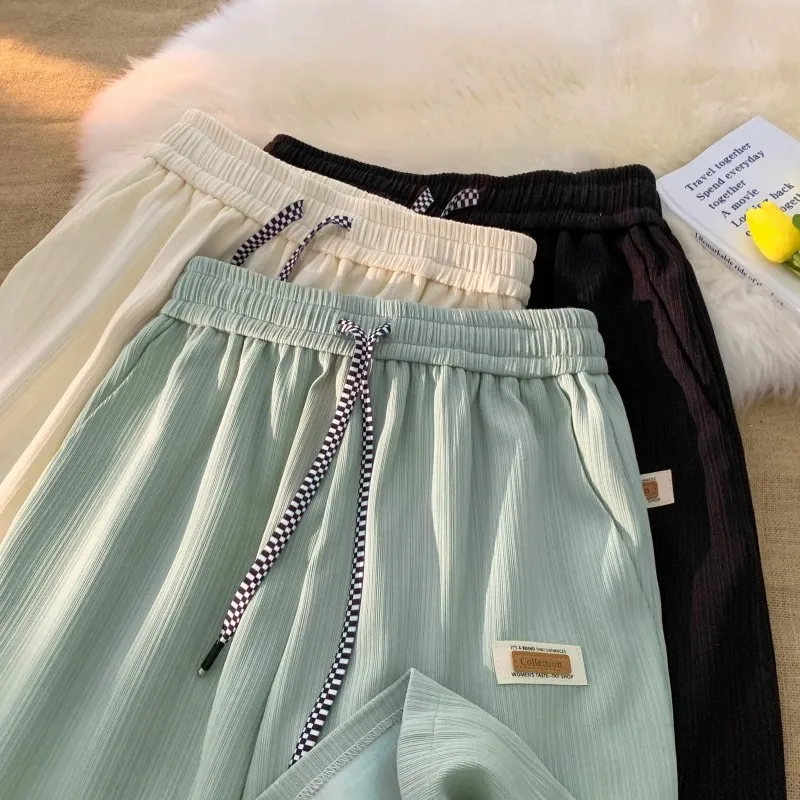 Ords da uomo in seta di ghiaccio traspirante estivo casual vestibilità ampia gioventù Faion marca lunghezza cinque quarti Spor confortevole leggero