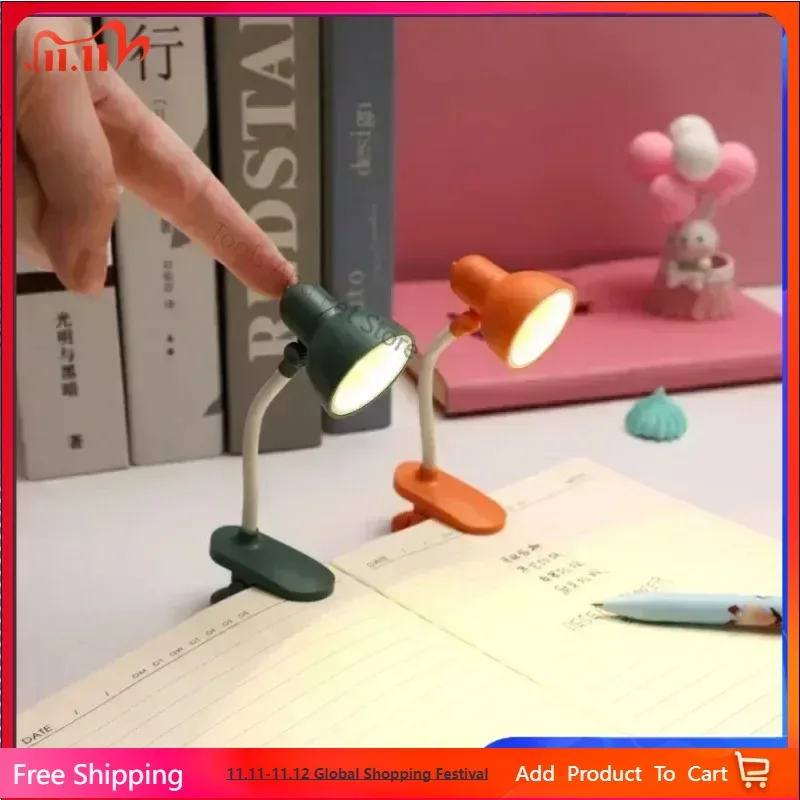 Mini Book Light Foldable Table Desk Book Reading Lamp for Home Room Computer Notebook Laptop Night Lights Eye Protections Lamp