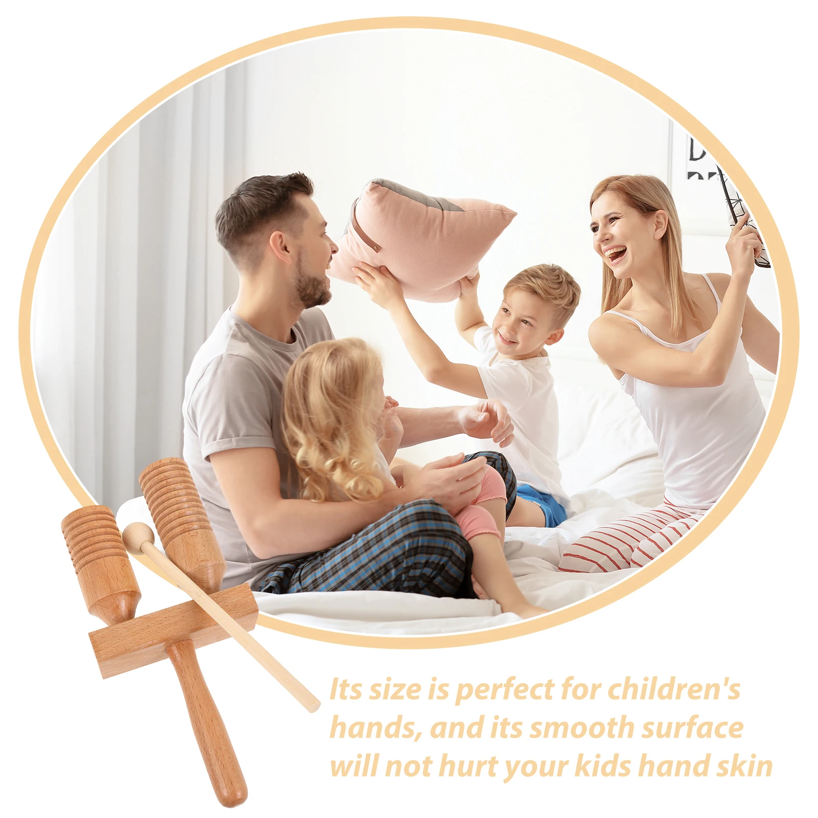 

1 Set Wood Guiro Kids Musical Instrument Toddler Percussion Educational Early Learning Development Tool Smooth Design