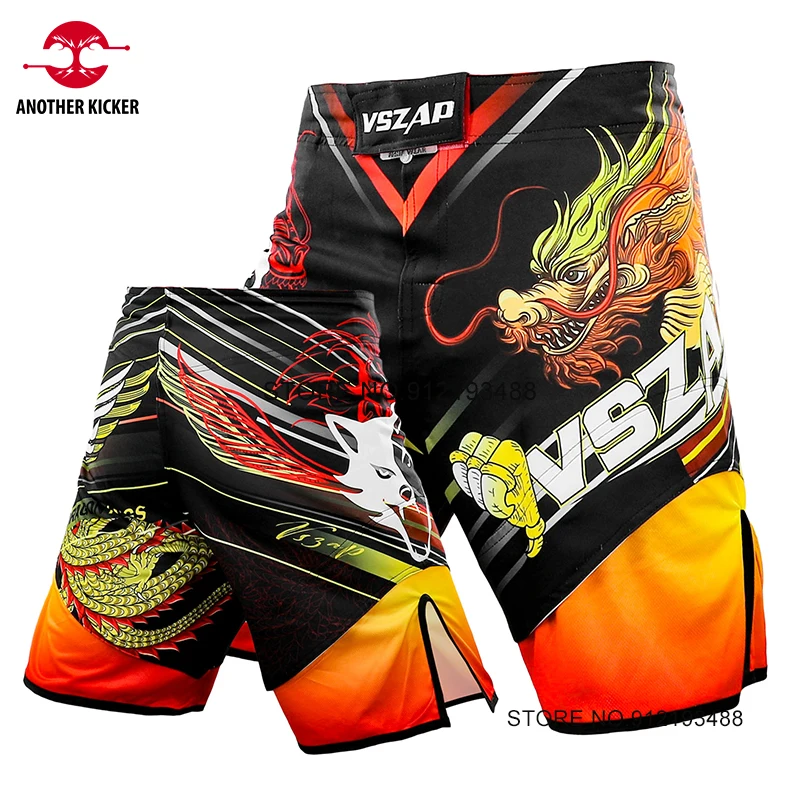 

MMA Shorts Men's Boxing Pants VSZAP Dragon Kickboxing Training Grappling Shorts Gym BJJ Martial Arts Muay Thai Cage Fight Wear