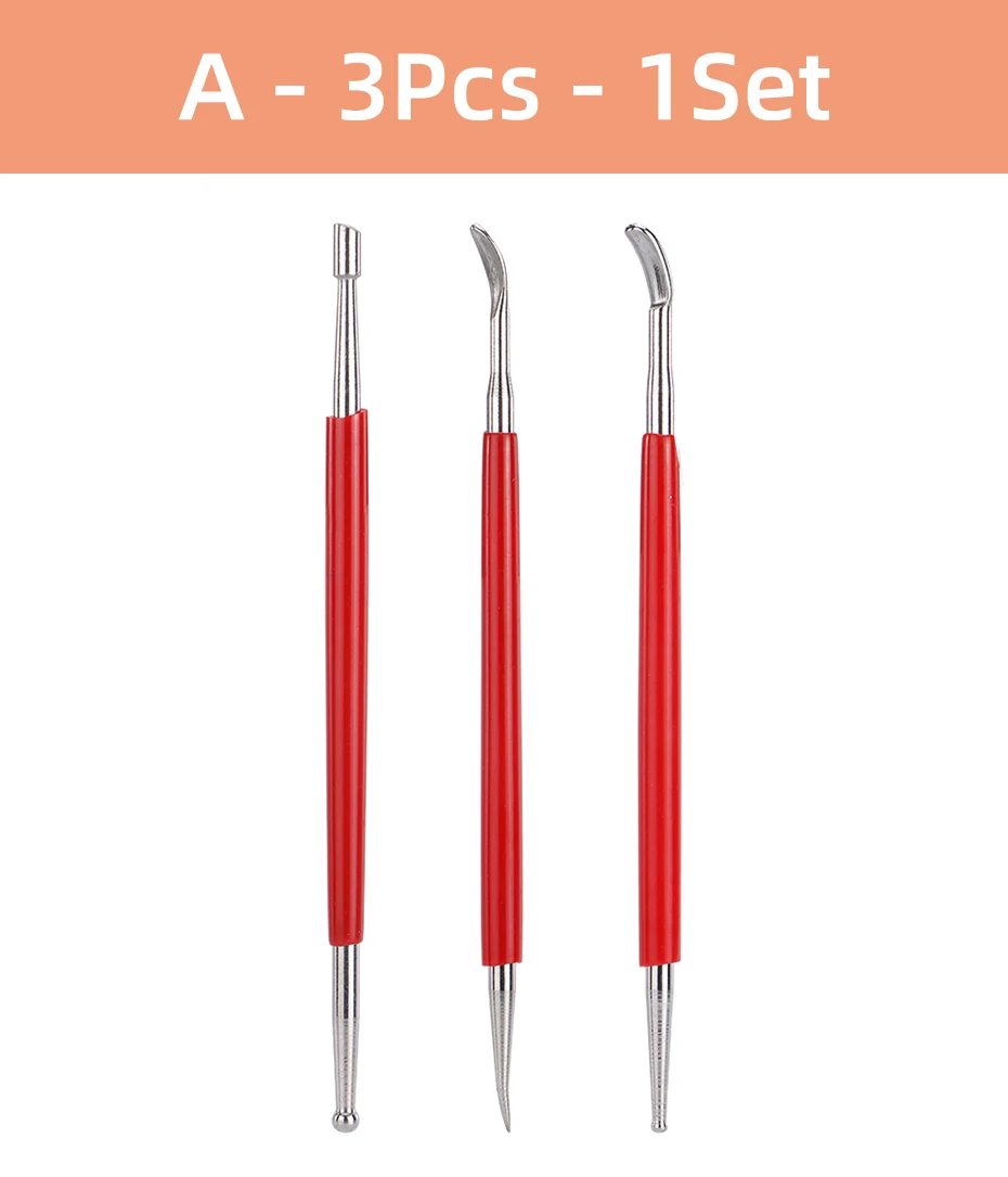 Qjh Leder Modellierung Schnitzwerk zeuge Set Modell ier punkt Stift Löffel Leder Präge Werkzeugs atz Leder Handwerk Modell ier werkzeuge Set – Detail 3