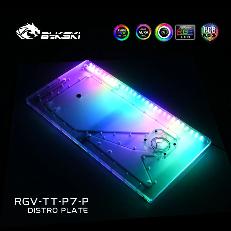 ชุดรางน้ำอะคริลิค BYKSKI Distro Plate สำหรับเคสคอมพิวเตอร์ Thermaltake P7 รองรับปั๊มน้ำ DDC รุ่น RGV-TT-P7-P