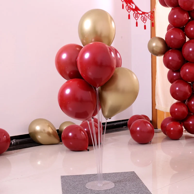 20Pcs Jewel Red Macaron Balloon Wedding Supplies Wedding Interior Scene Layout Decorative Balloons Birthday Party Decorations