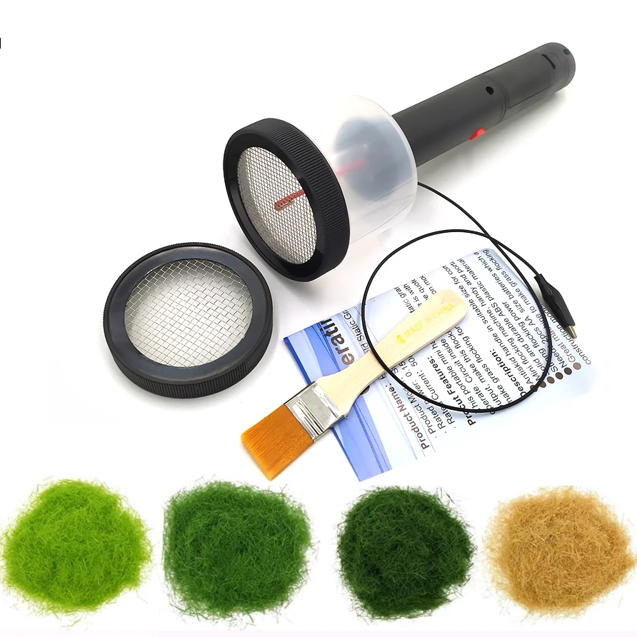Portable Flocking Machine Grass Master Static Grass Flocking Applicator Grass Velvet Kit for Modelling DIY Tool