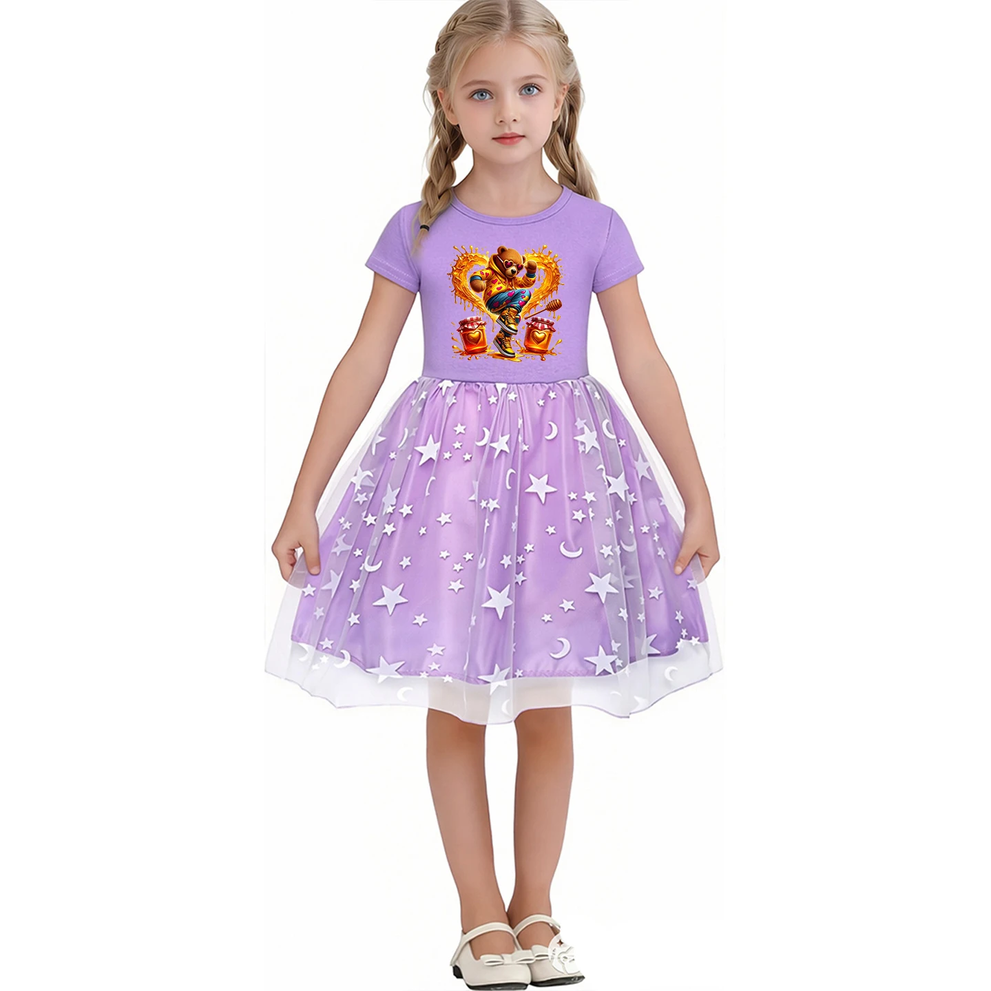 Cartoon Bear Costume for Children Clothing Girls Party Dresses Princess Girl Dress Up Baby Costumes Kids Summer Dress