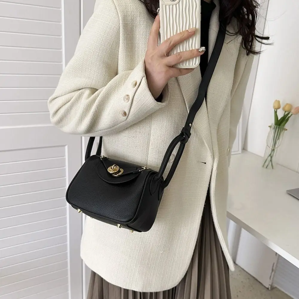 Draagtassen Met Hoge Capaciteit Minimalistische Crossbody Pu Lederen Onderarmhandtas Effen Kleur Enkele Schoudertas Meisje