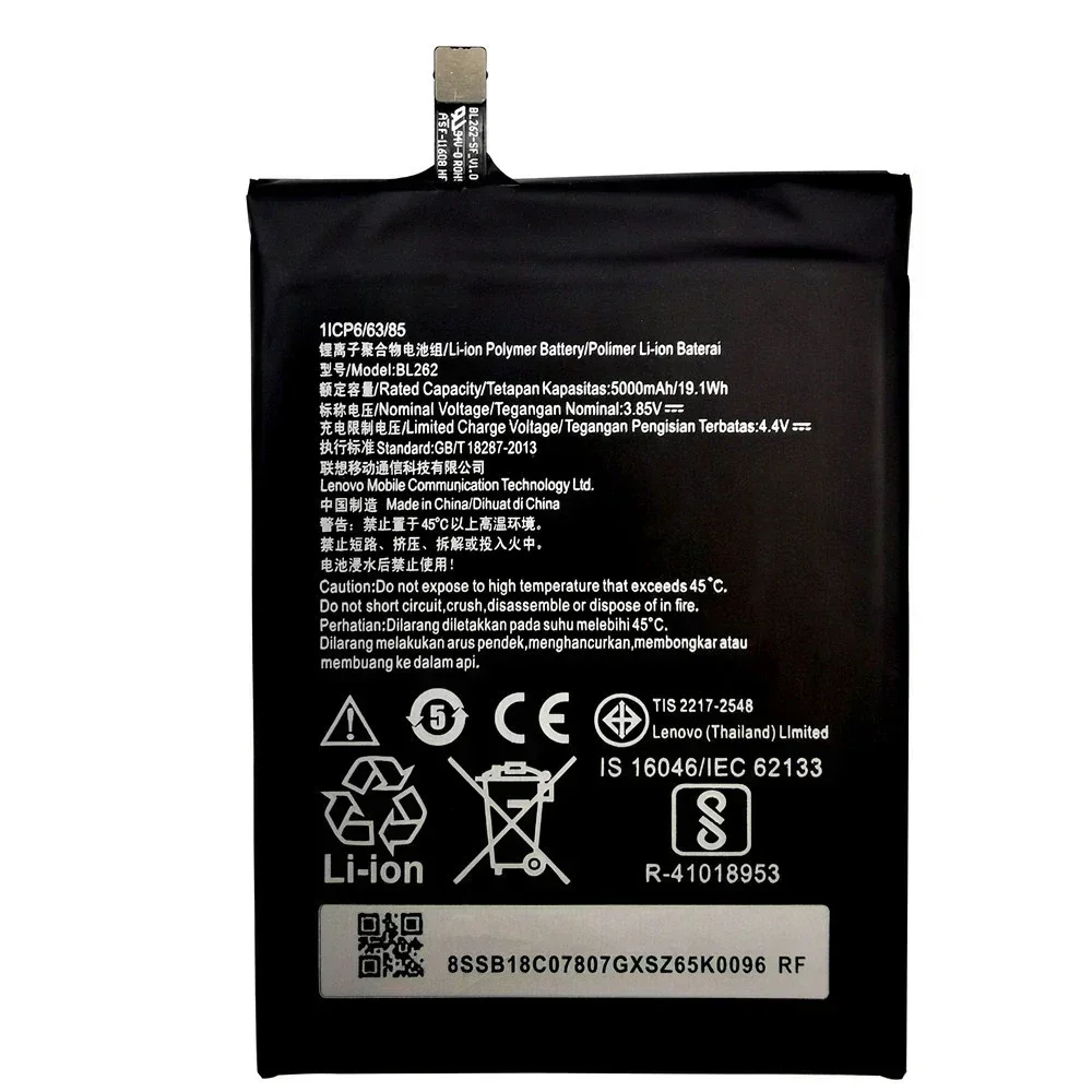 100% New Original Battery For Lenovo Vibe P2 P2a42 P2c72 5000mAh BL262 Original High Quality Li-Polymer Batteria +Tools Kits